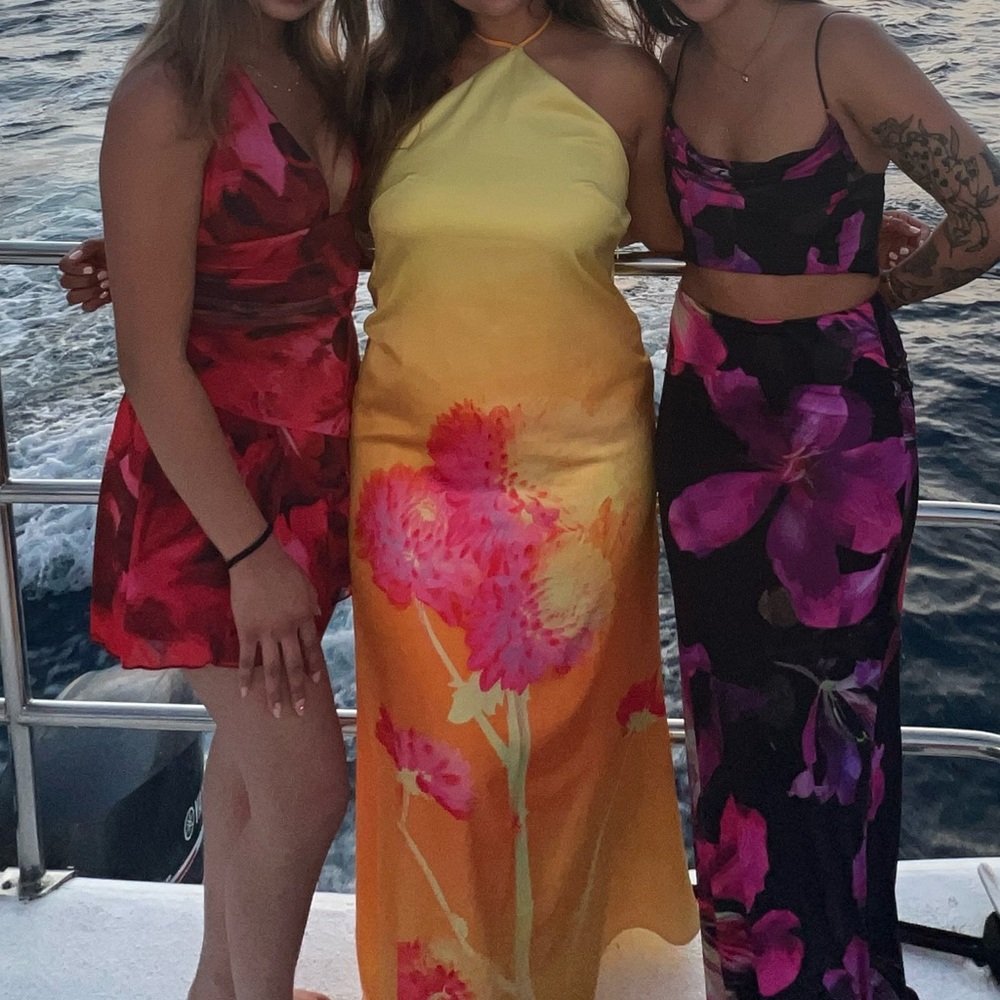 Peppermayo Yellow and Pink Backless Dress - Picture 2 of 4